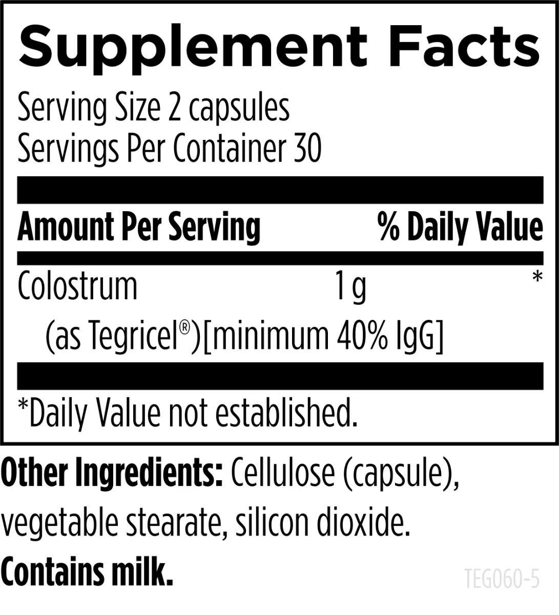 Tegricel® Colostrum - 60 capsules