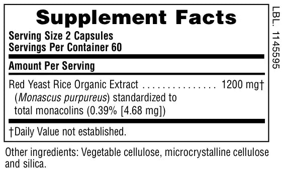 Herbal Actives Red Yeast Rice - 120 capsules