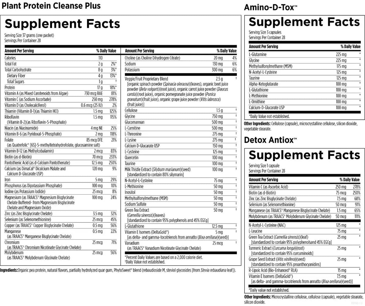 Plant Protein Cleanse Plus Detox Program - 14 day kit