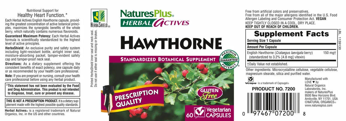 Hawthorne 150 mg - 60 capsules