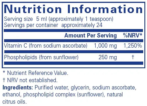 Liposomal Vitamin C - 120 mL liposomal