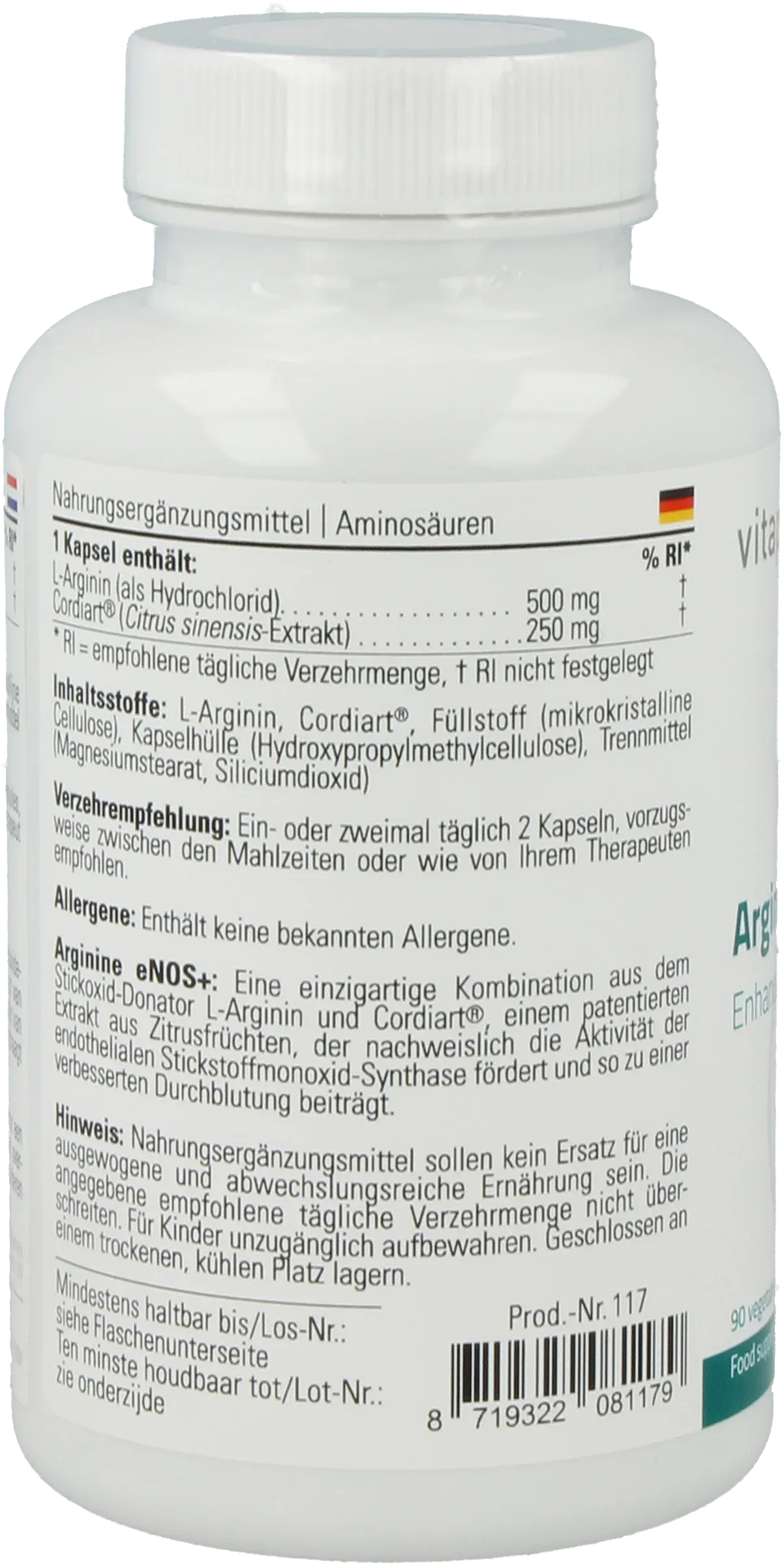 Arginine eNOS+ - 90 capsules