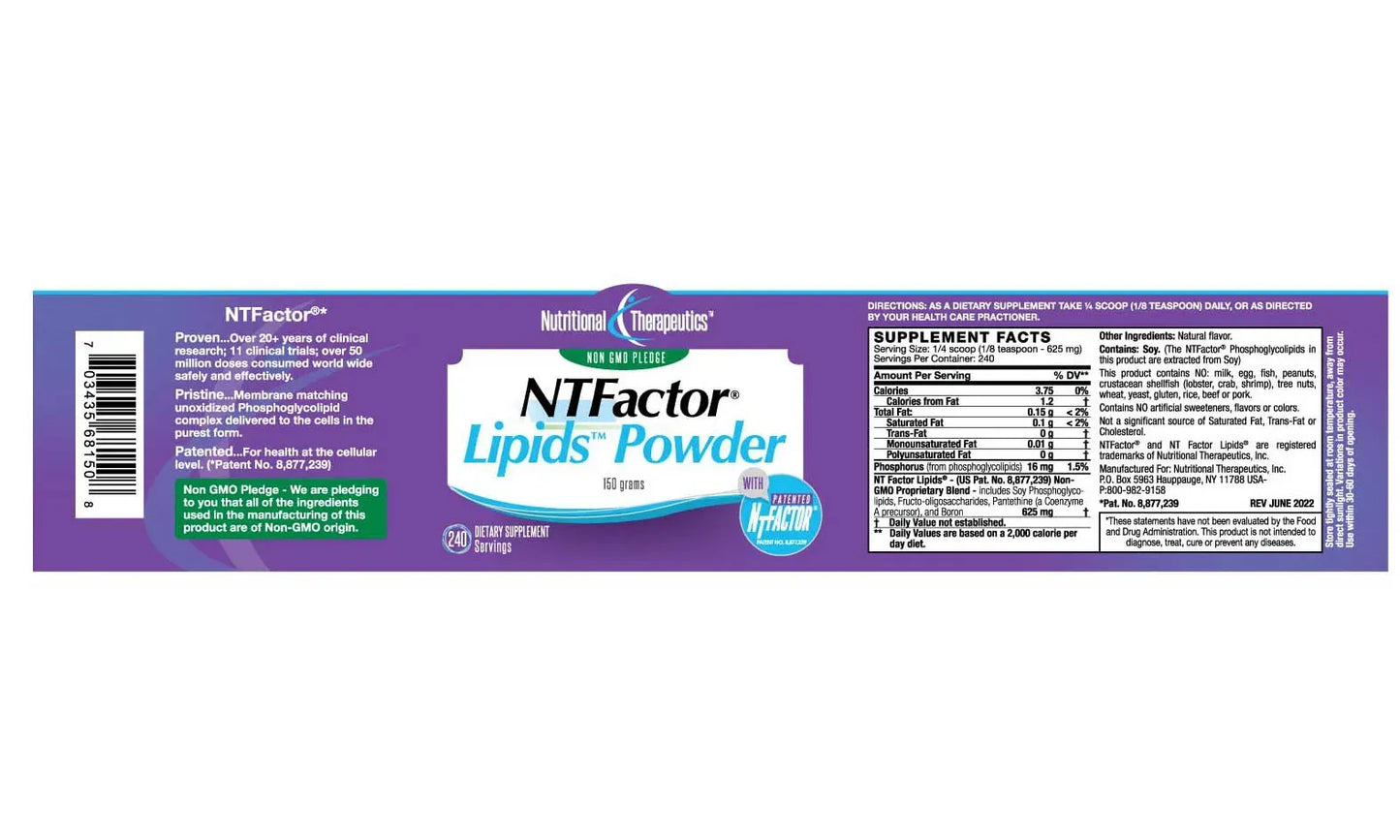 NTFactor® Lipids Powder - 150 g powder