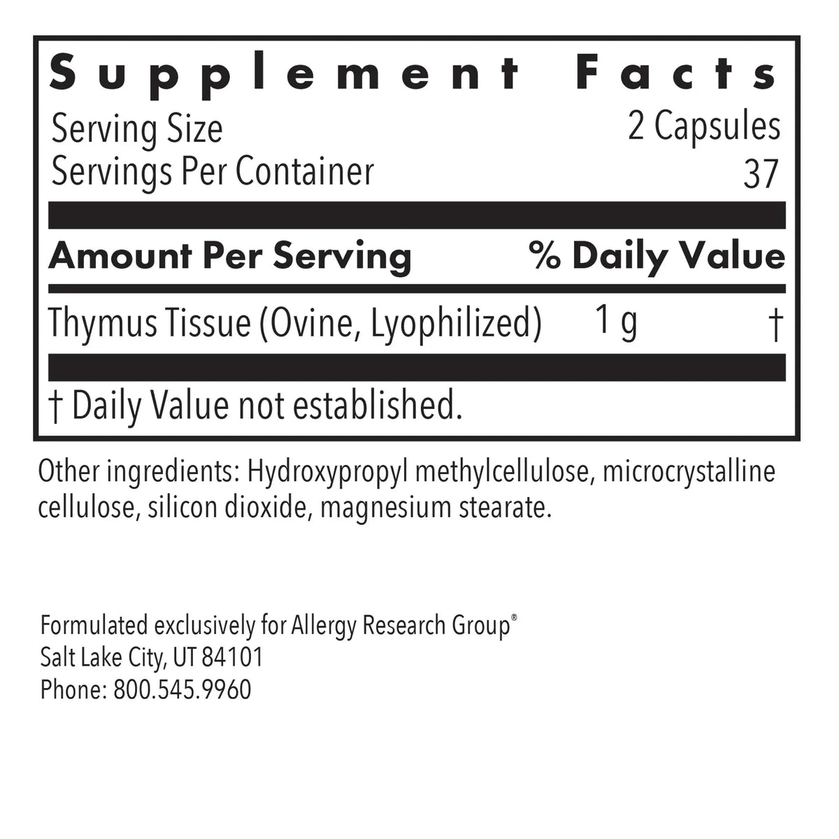 Thymus - 75 capsules