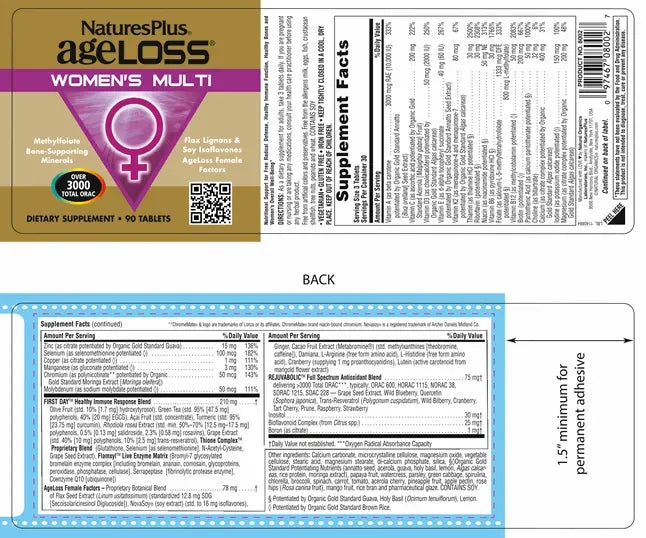 AgeLoss Woman's Multi - 90 Tablets