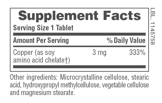 Copper - 90 tablets