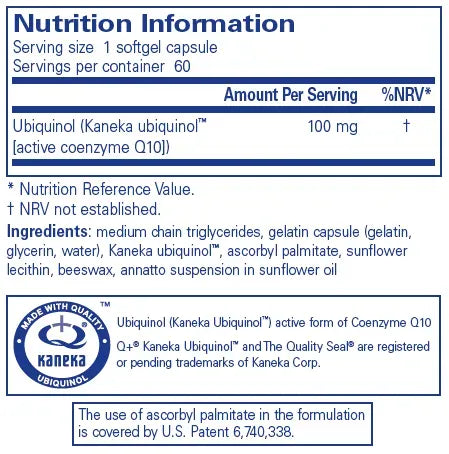 Ubiquinol-QH 100 MG - 60 softgels