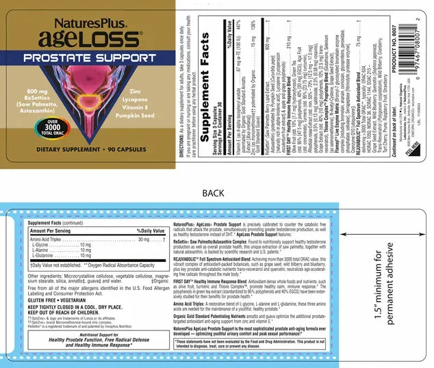 AgeLoss Prostate Support - 90 Capsules