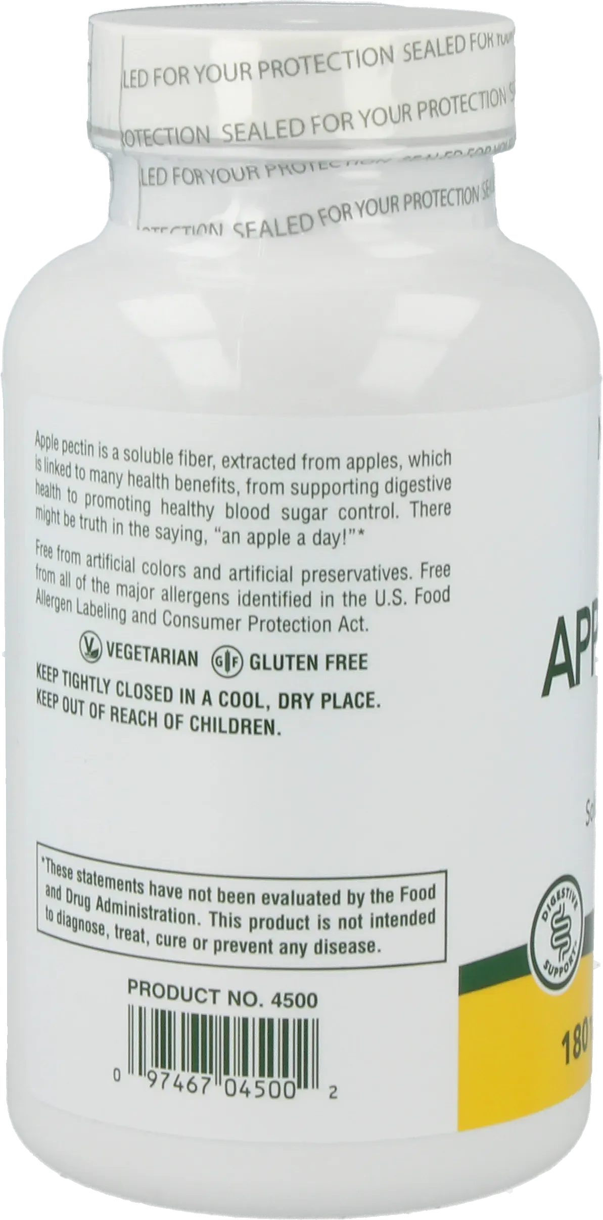 Apple Pectin 500 mg - 180 Tablets