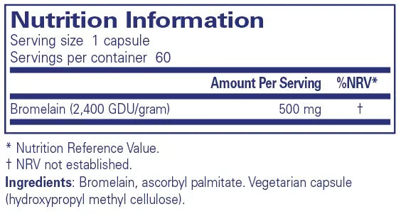 Bromelain 2400 500 MG - 60 capsules