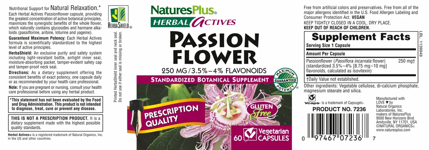 Passionflower 250 mg - 60 Capsules