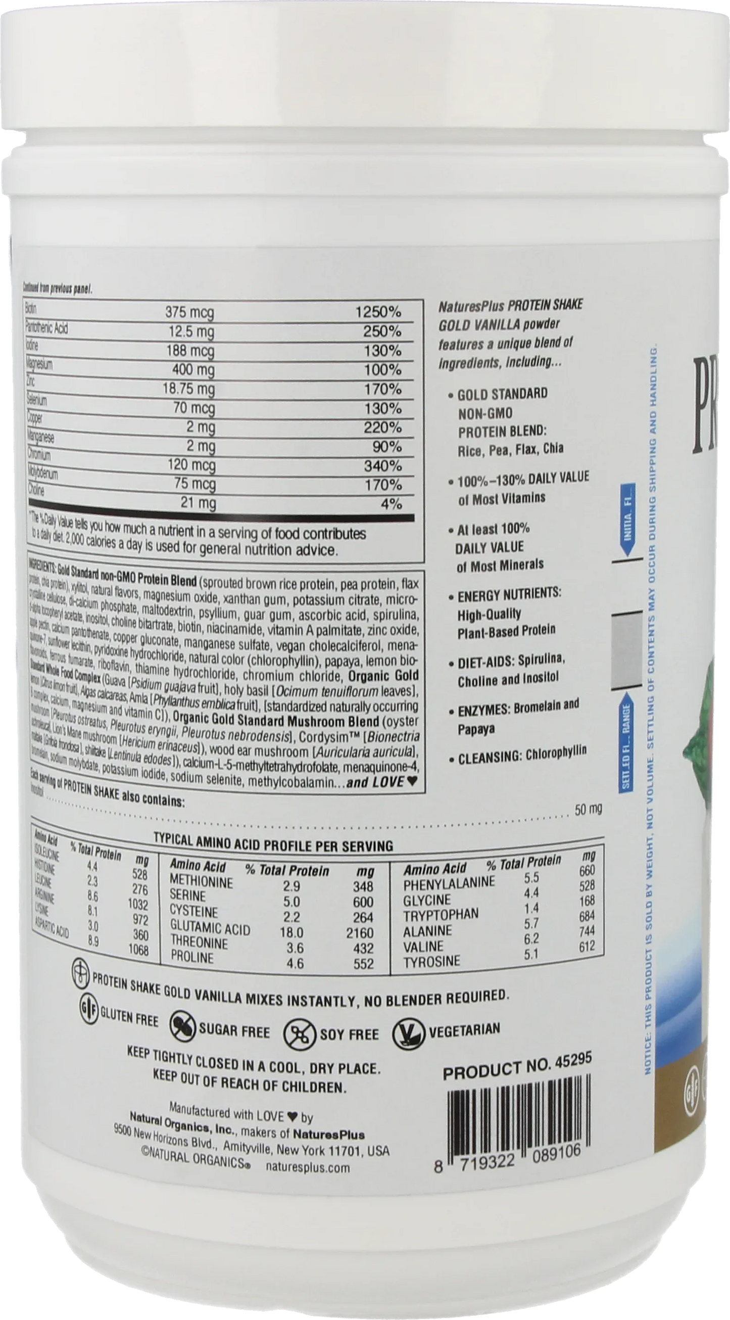 Protein Shake Gold Vanilla - 468 g powder