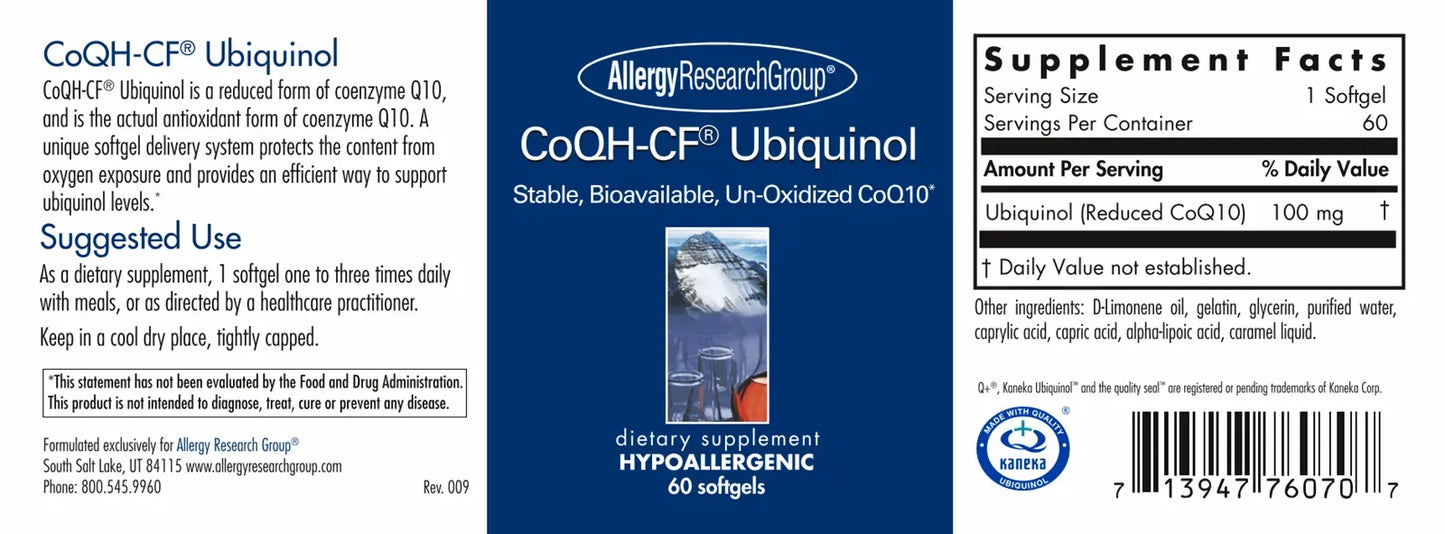 CoQH-CF® Ubiquinol - 60 Softgels
