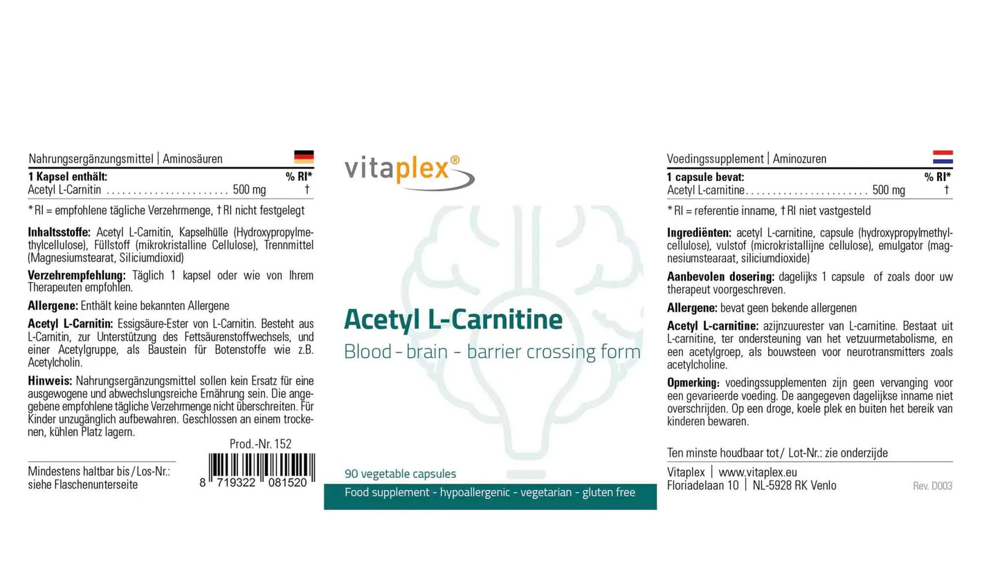 Acetyl L-Carnitine - 90 capsules