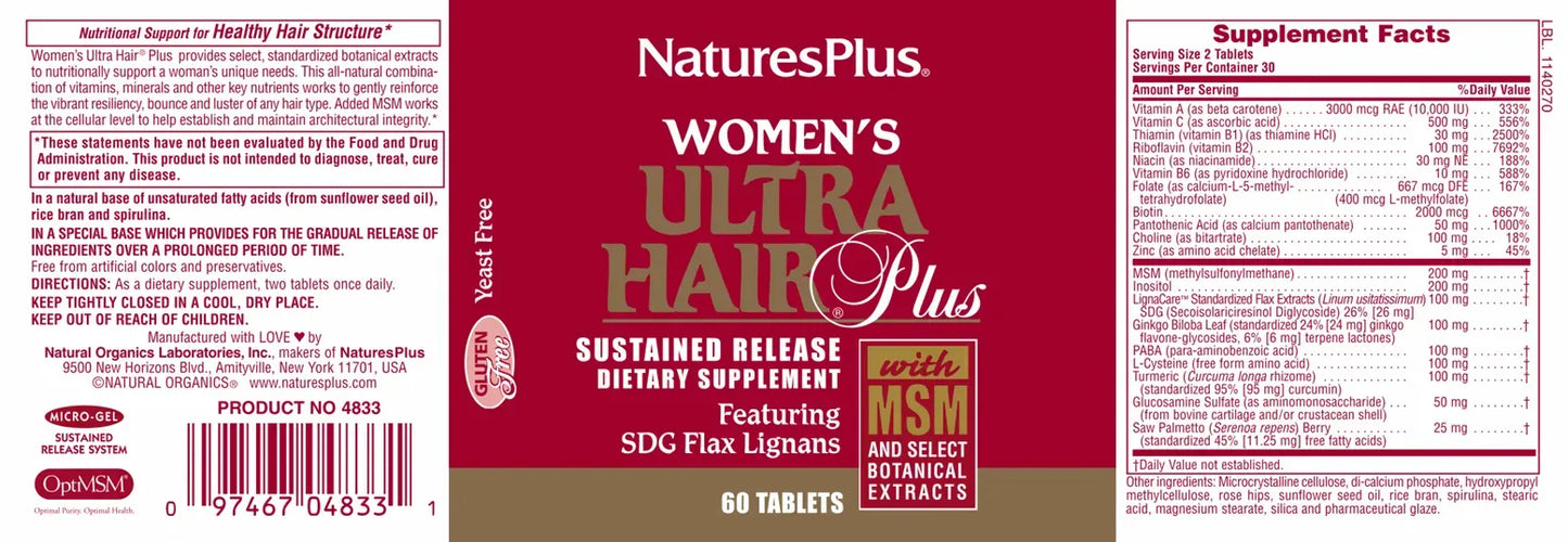 Women's Ultra Hair® Plus - 60 tablets