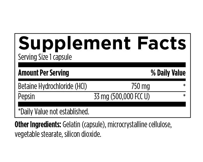 Betaine HCl - 120 capsules