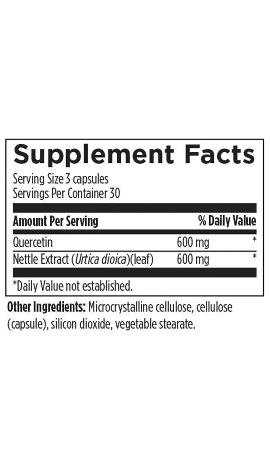 Quercetin + Nettles - 90 capsules