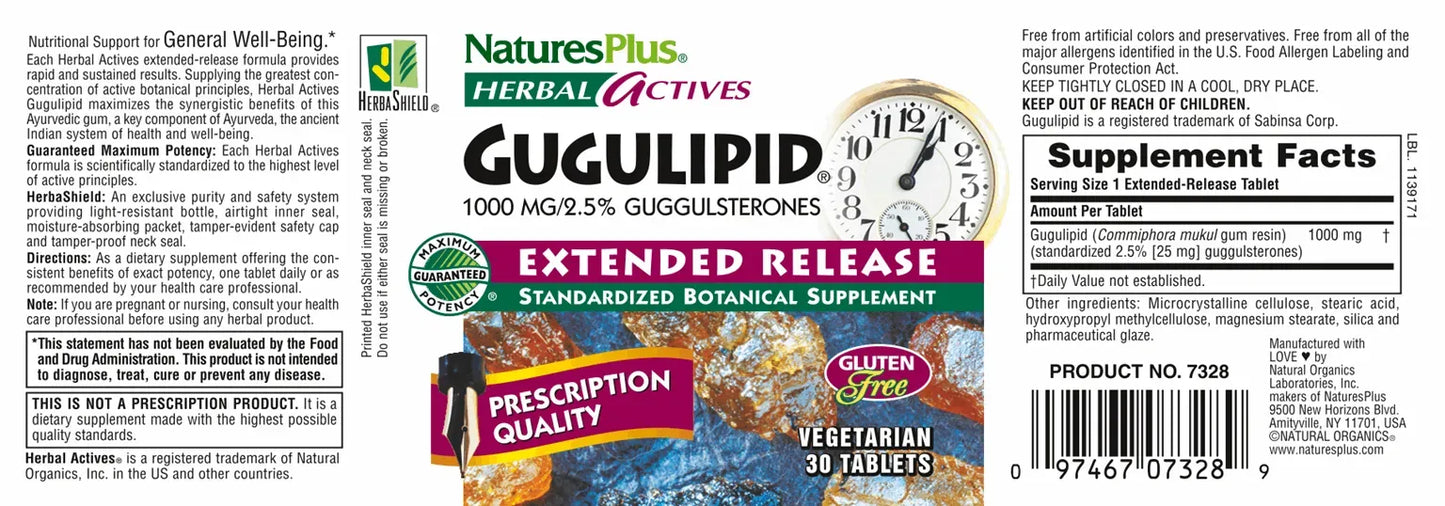Gugulipid® 1000 mg - 30 Tablets
