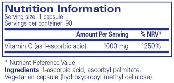 Ascorbic Acid - 90 capsules