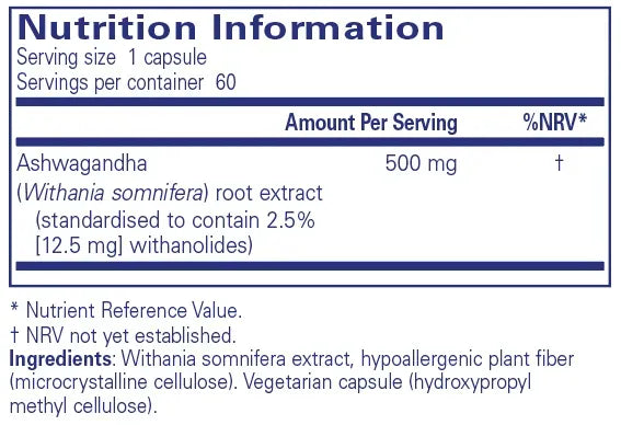 Ashwagandha - 60 capsules