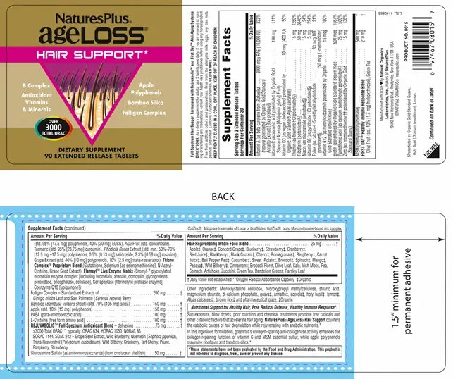 AgeLoss Hair Support, 90 Tabl. - 90 Tablets