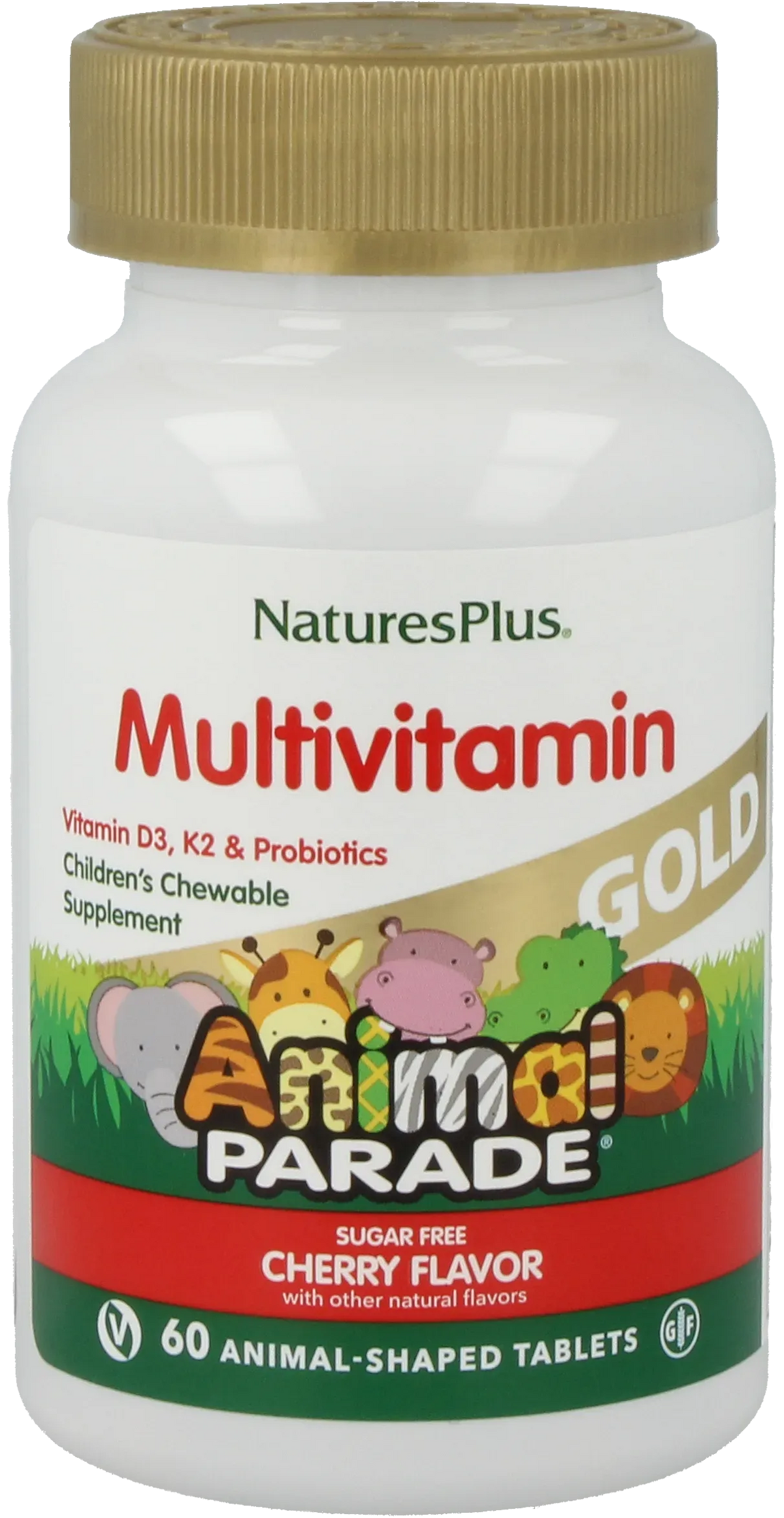 Animal Parade® GOLD Multivitamin Cherry - 60 Lozenges