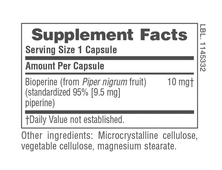 Bioperine® 10 mg - 90 Capsules