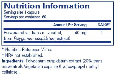 Resveratrol - 60 capsules