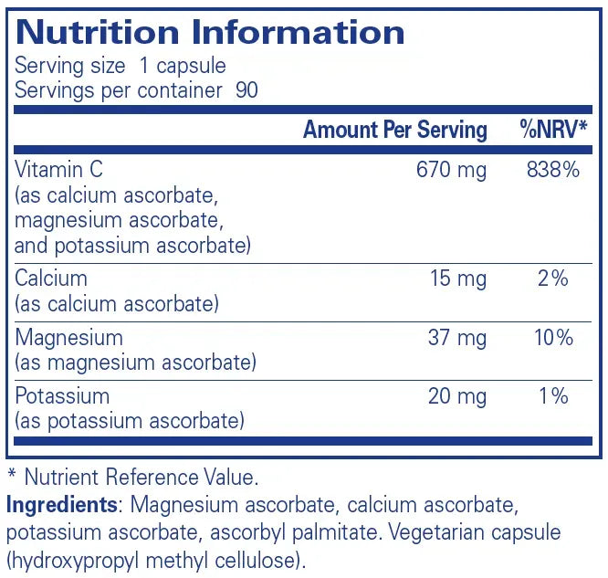 Buffered Ascorbic Acid - 90 capsules