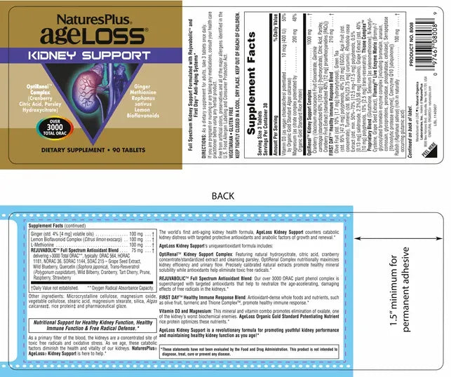 AgeLoss Kidney Support, 90 Tabl. - 90 Tablets