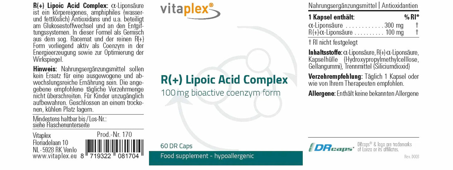 R(+) Lipoic Acid Complex - 60 capsules