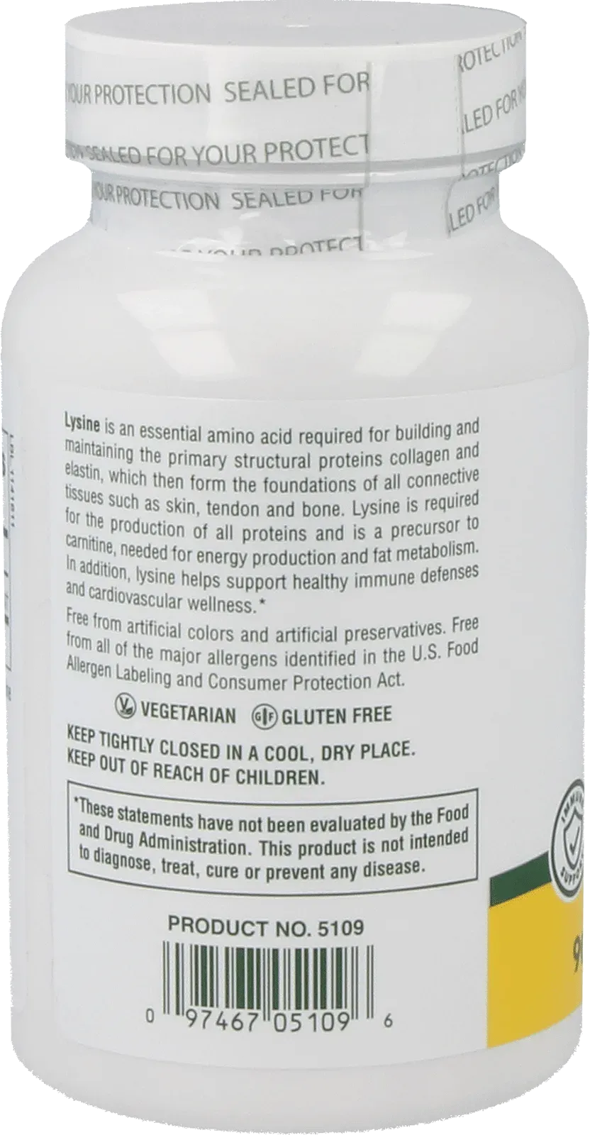 L-Lysine 500 mg - 90 Capsules