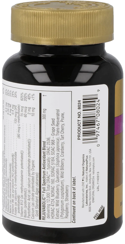 AgeLoss Rejuvabolic Resveratrol Complex - 90 Bilayer tablets