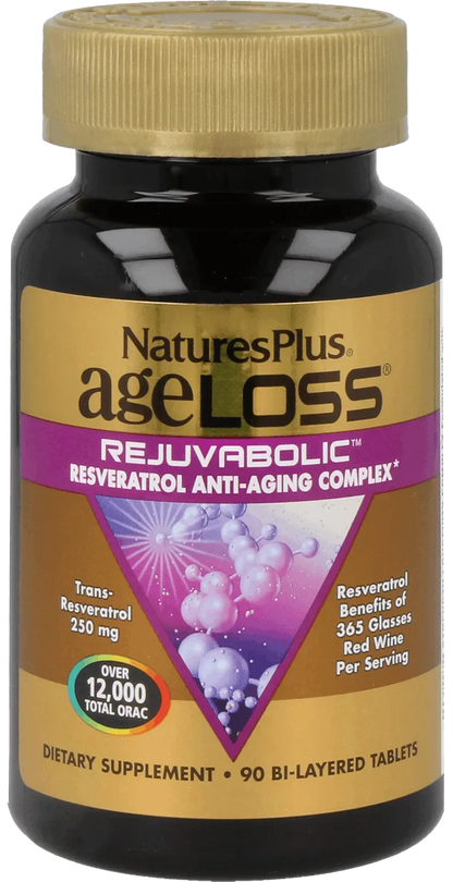 AgeLoss Rejuvabolic Resveratrol Complex - 90 Bilayer tablets