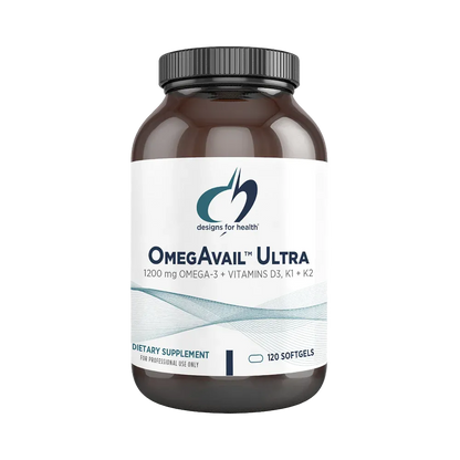 OmegAvail Ultra (Blue Label) With Vitamin D3, K1, K2, Lipase 120's - 120 Softgels