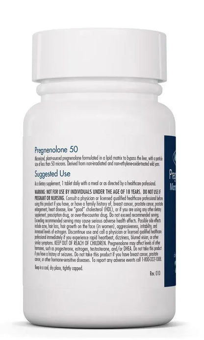 Pregnenolone 50 mg - 60 tablets