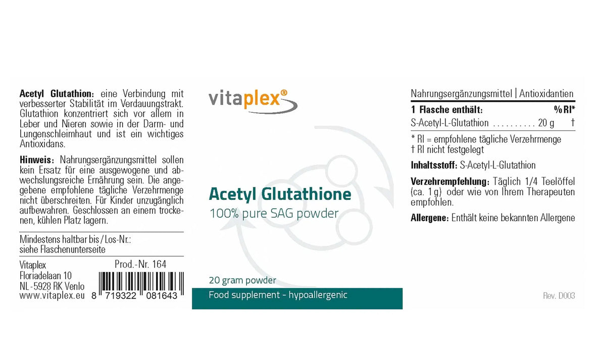 Acetyl Glutathione - 20 g powder