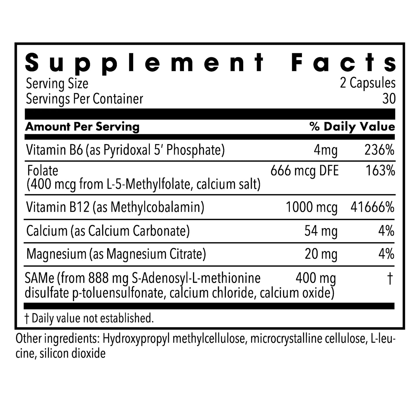 SAMe + Cofactors 200mg - 60 capsules