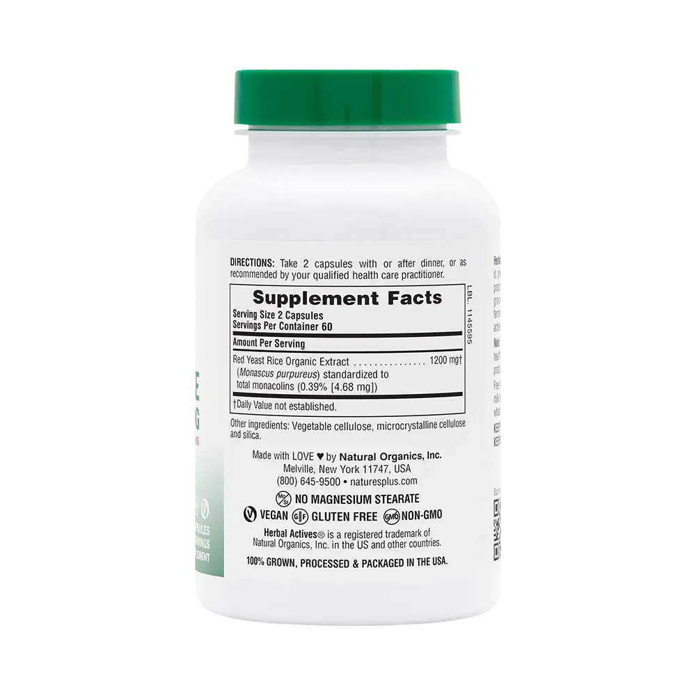 Herbal Actives Red Yeast Rice - 120 capsules