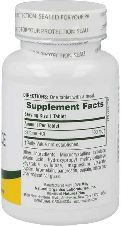 Betaine Hydrochloride - 90 tablets