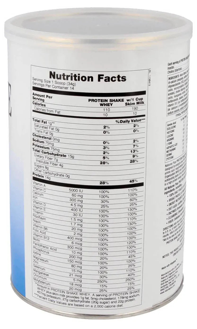 Protein Shake Whey, Vanilla - 476 gr