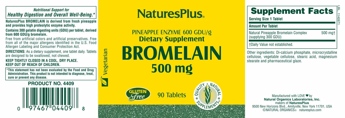 Bromelain 500 mg - 60 Tablets