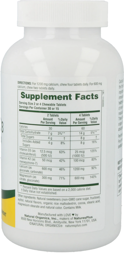 Cal/Mag/Vit. D3 with Vitamin K2 - 60 Lozenges