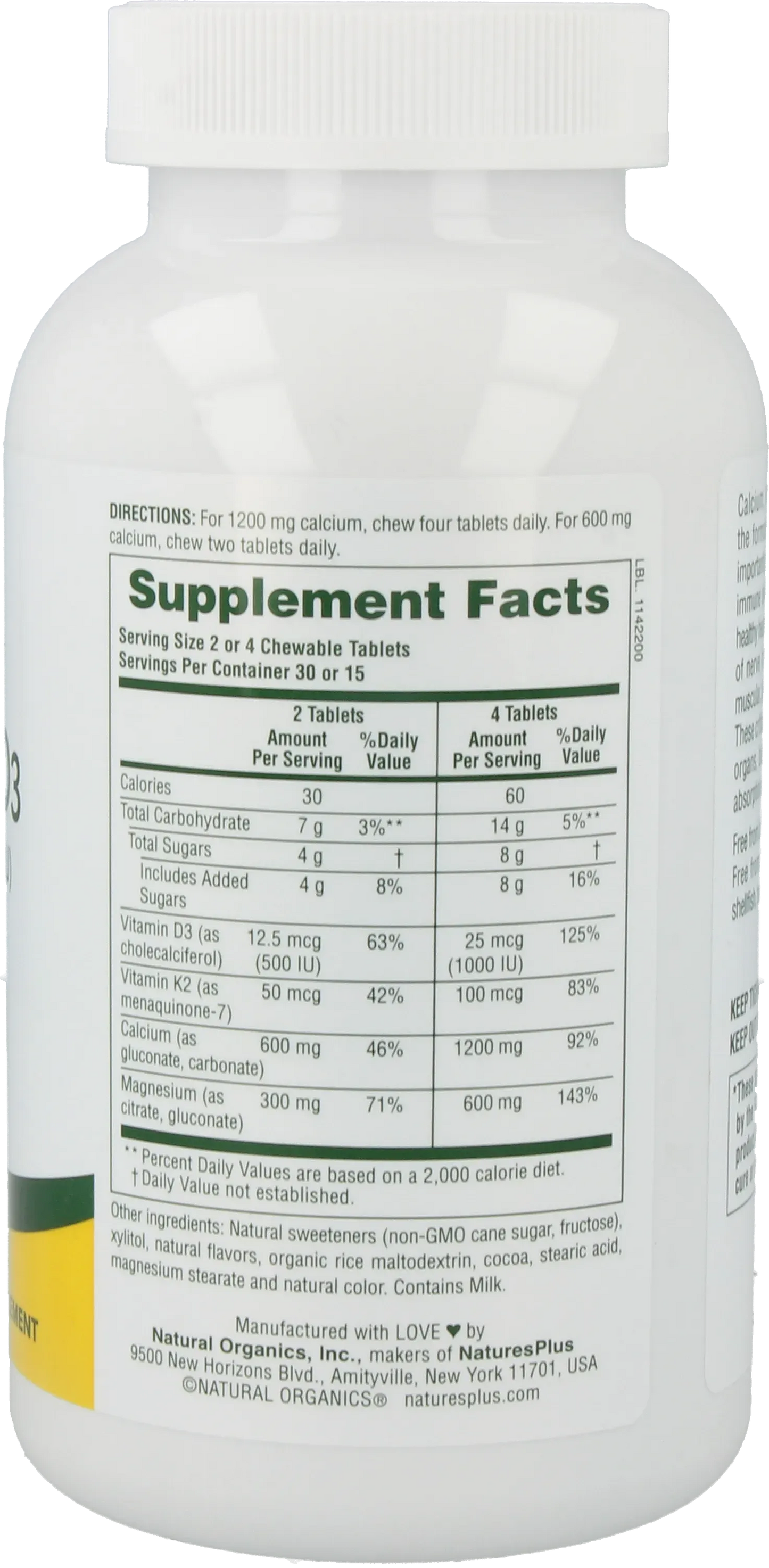 Cal/Mag/Vit. D3 with Vitamin K2 - 60 Lozenges