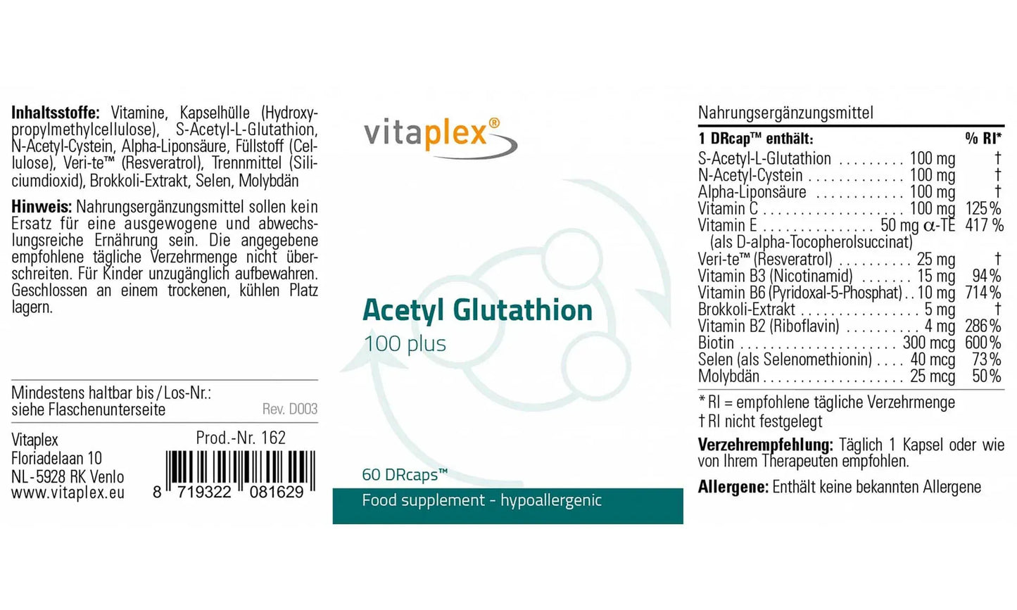 Acetyl Glutathione - 60 capsules