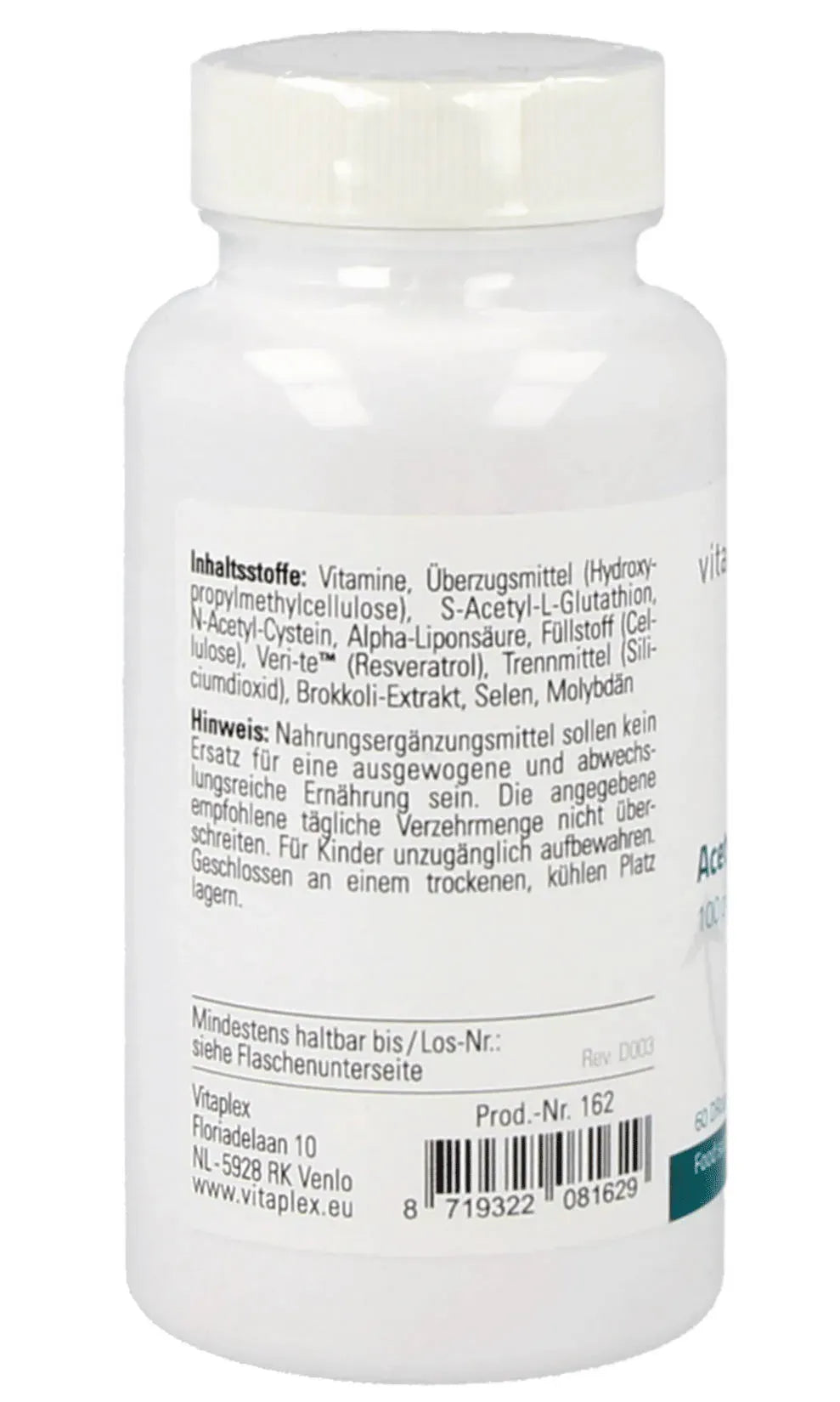 Acetyl Glutathione - 60 capsules