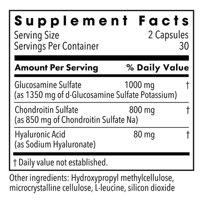 Glucosamine Chondroitin with HA - 60 capsules