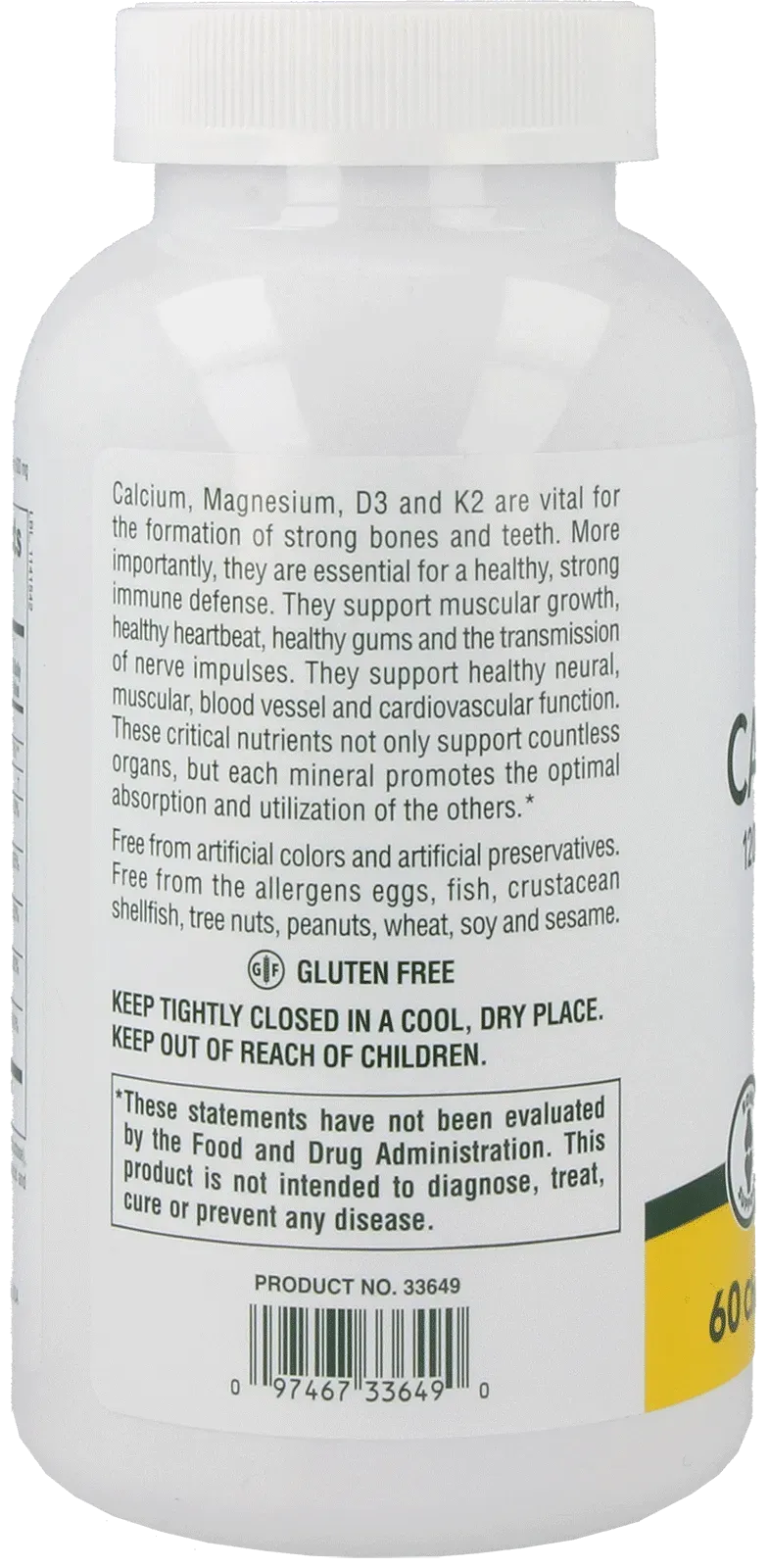 Calcium/Magnesium/Vitamin D3 with Vitamin K2 Vanilla - 60 chewables