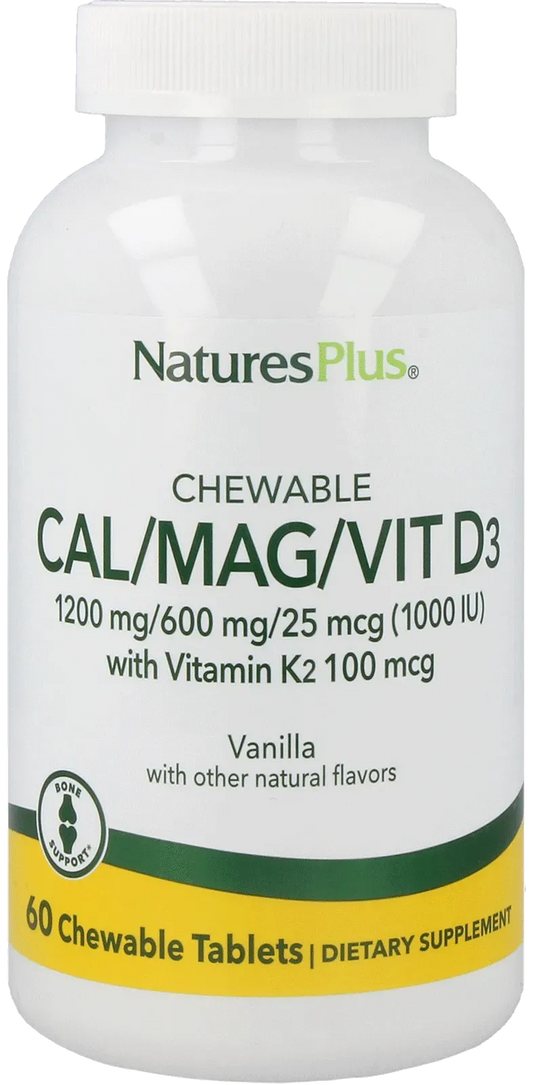 Calcium/Magnesium/Vitamin D3 with Vitamin K2 Vanilla - 60 chewables