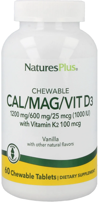 Calcium/Magnesium/Vitamin D3 with Vitamin K2 Vanilla - 60 chewables